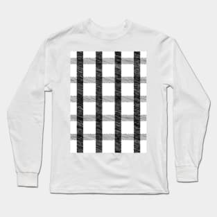 White & Black Buffalo Plaid Long Sleeve T-Shirt